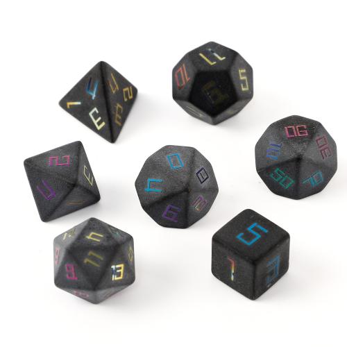 Dice for games, Obsidian, Geometrical Pattern, different styles for choice, Sold By PC