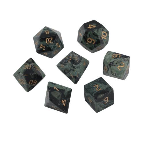 Dice for games, Green Eye Stone, Geometrical Pattern, different styles for choice, Sold By PC