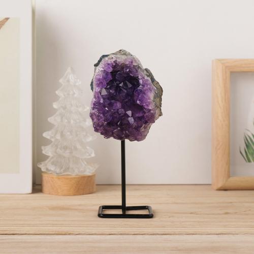 Fashion Decoration, Quartz, with Natural Stone & Iron, for home and office, more colors for choice, Height: 10-11cm, Sold By PC