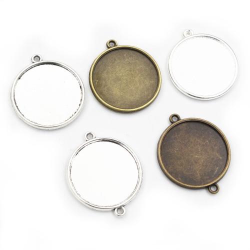 Tibetan Style Pendant Cabochon Setting, Flat Round, plated, DIY & different styles for choice, more colors for choice, nickel, lead & cadmium free, inside diameter:25mm, Approx 100PCs/Bag, Sold By Bag