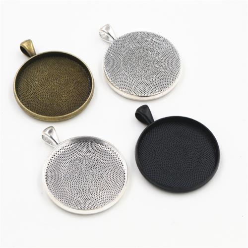 Zink-Legierung Cabochon Weissgold, Zinklegierung, flache Runde, plattiert, DIY, keine, frei von Nickel, Blei & Kadmium, inside diameter:30mm, ca. 100PCs/Tasche, verkauft von Tasche