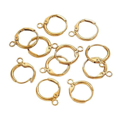 Stainless Steel Hoop Earring Component, 304 Stainless Steel, Vacuum Ion Plating, DIY, more colors for choice, 14.50mm, Inner Diameter:Approx 9mm, Approx 100PCs/Bag, Sold By Bag