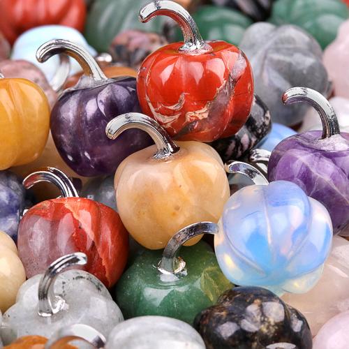 Gemstone Pendants Jewelry, Natural Stone, Pumpkin, DIY & different materials for choice, more colors for choice, Sold By PC