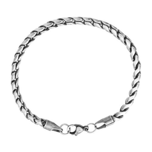 Stainless Steel Jewelry Bracelet, 304 Stainless Steel, plated, fashion jewelry & different length for choice & for man, more colors for choice, Sold By PC