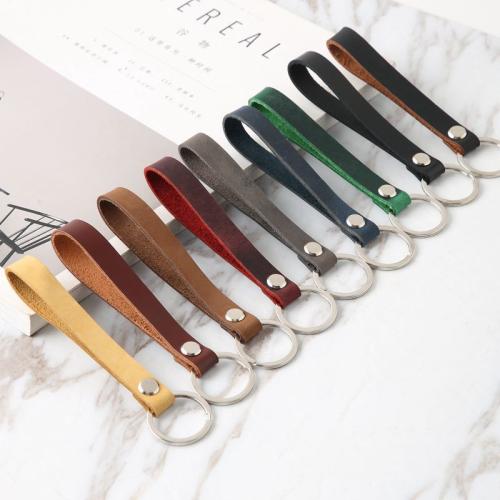 Iron Key Clasp, Full Grain Cowhide Leather, with Iron, DIY & Unisex, more colors for choice, Sold By PC