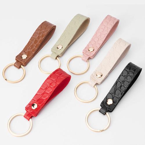 Iron Key Clasp, PU Leather, with Iron, DIY & Unisex, more colors for choice, Sold By PC