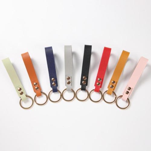 Iron Key Clasp, PU Leather, with Iron, DIY & Unisex, more colors for choice, 110x16mm, Sold By PC