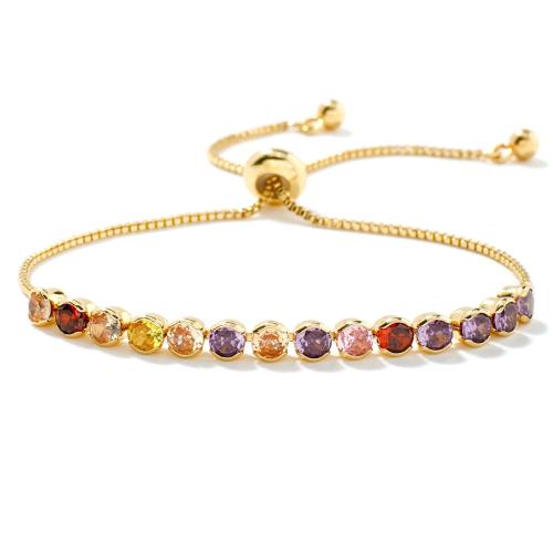 Cúbicos Circonia pulsera Latón Micro pavimenta, metal, chapado, diferentes estilos para la opción & micro arcilla de zirconia cúbica & para mujer, más colores para la opción, Vendido por Par