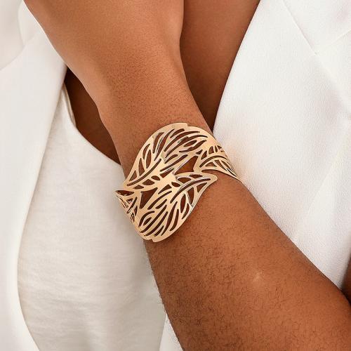 Tibetan Style Bangle, Leaf, plated, for woman, more colors for choice, Sold By PC