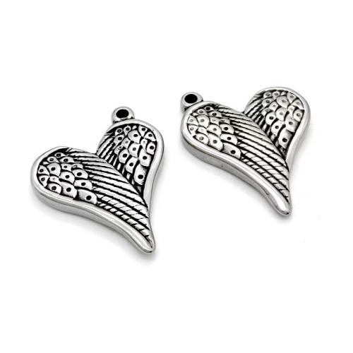 Stainless Steel Heart Pendants, 304 Stainless Steel, polished, different styles for choice, original color, Sold By PC