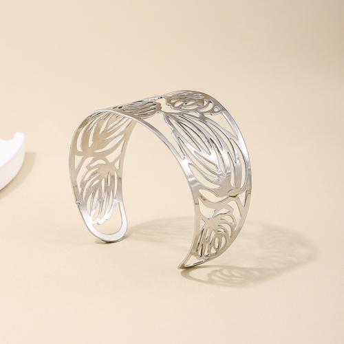 Tibetan Style Bangle, Leaf, plated, for woman, more colors for choice, Sold By PC