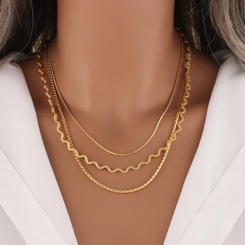 Brass Necklace, Vacuum Ion Plating, different styles for choice & for woman, more colors for choice, Sold By PC