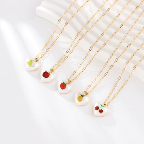 Stainless Steel Jewelry Necklace, 304 Stainless Steel, with Acrylic, Vacuum Ion Plating, different styles for choice & for woman, more colors for choice, Sold By PC