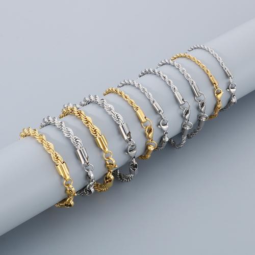 Stainless Steel Jewelry Bracelet, 304 Stainless Steel, Vacuum Ion Plating, different size for choice & for woman, more colors for choice, Sold By PC