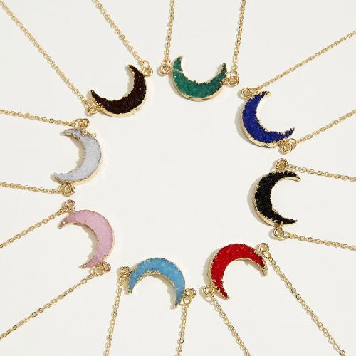 Tibetan Style Jewelry Necklace, with Resin, Vacuum Ion Plating, for woman, more colors for choice, Sold By PC