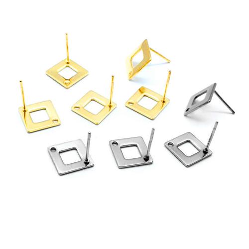 Stainless Steel Earring Stud Component, 304 Stainless Steel, Vacuum Ion Plating, for woman, more colors for choice, Sold By PC