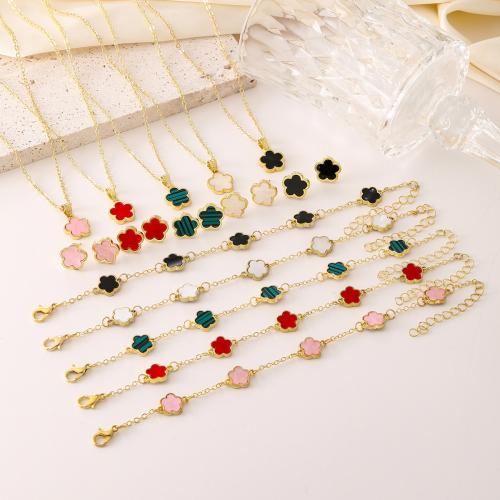 Tibetan Style Jewelry Sets, Vacuum Ion Plating, for woman & enamel, more colors for choice, Sold By PC