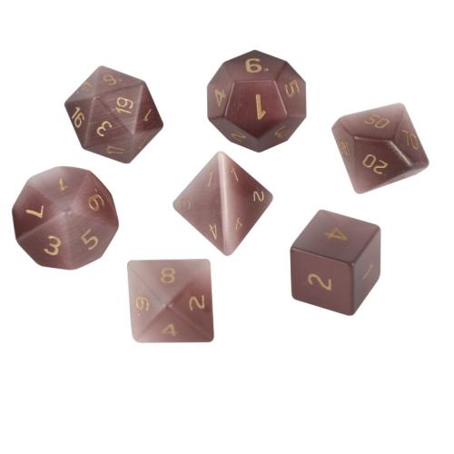 Dice for games, Cats Eye, Geometrical Pattern, Carved, different styles for choice, violet deep, Sold By PC