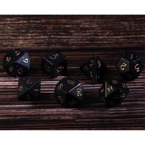 Dice for games, Blue Goldstone, Geometrical Pattern, different styles for choice, Sold By PC