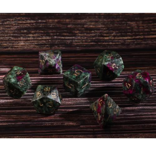 Dice for games, Ruby in Zoisite, Geometrical Pattern, different styles for choice, Sold By PC