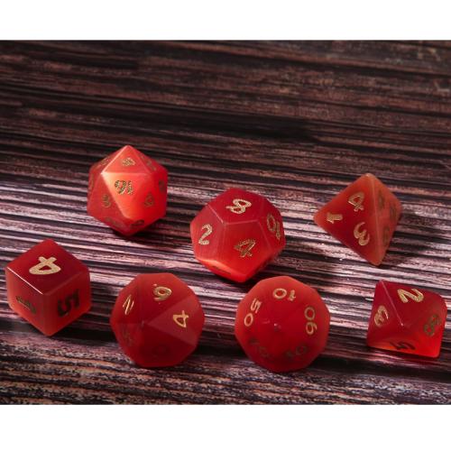 Dice for games, Cats Eye, Geometrical Pattern, different styles for choice, orange, Sold By PC