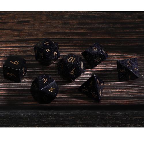 Dice for games, Blue Goldstone, Geometrical Pattern, different styles for choice, Sold By PC