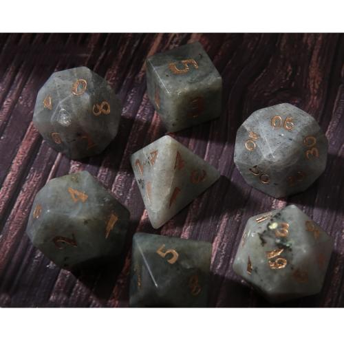 Dice for games, Labradorite, Geometrical Pattern, different styles for choice, Sold By PC