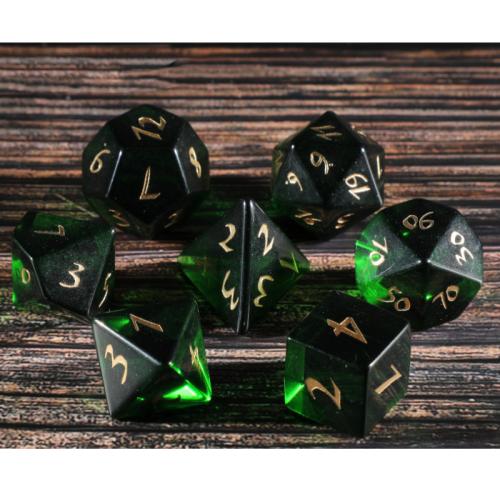 Dice for games, Glass, Geometrical Pattern, different styles for choice, green, Sold By PC