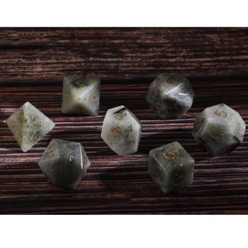 Dice for games, Labradorite, Geometrical Pattern, different styles for choice, Sold By PC