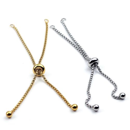 Stainless Steel Bracelet Finding, 304 Stainless Steel, Vacuum Ion Plating, Adjustable & DIY, more colors for choice, 10PCs/Bag, Sold By Bag