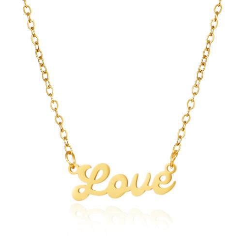 Stainless Steel Jewelry Necklace, 304 Stainless Steel, with 5cm extender chain, Alphabet Letter, Vacuum Ion Plating, fashion jewelry & different size for choice & for woman, more colors for choice, Length:Approx 40 cm, Sold By PC