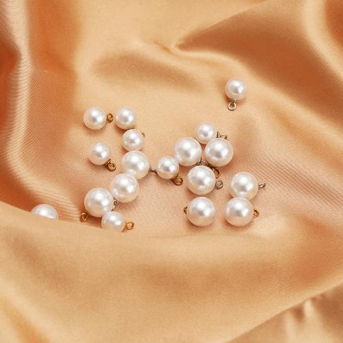 Plastic Pearl Pendant, plated, DIY & different size for choice, more colors for choice, 100PCs/Bag, Sold By Bag