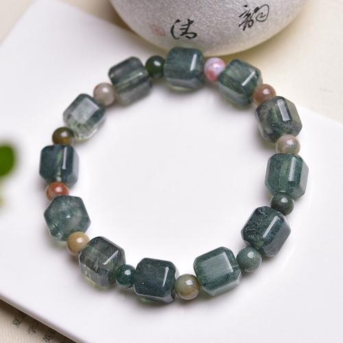 Bracelet de bijou en agate , agate mousse, pour femme, Longueur:16 cm, Vendu par PC