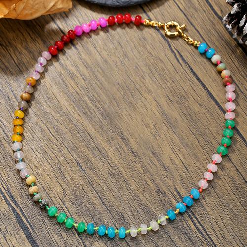 Natural Gemstone Necklace, Natural Stone, for woman, more colors for choice, Sold By PC