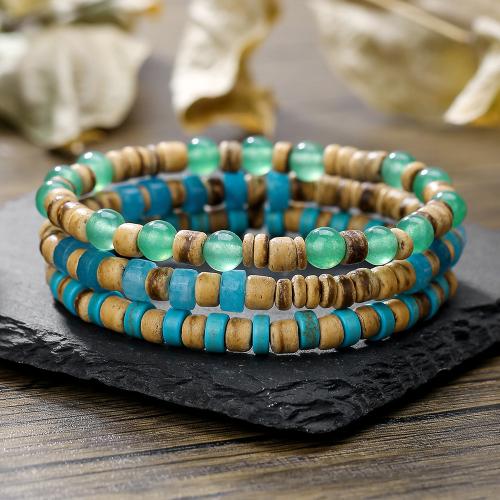 Fashion Turquoise Bracelets, Coco, with turquoise & Wood, three pieces & for woman, Sold By PC