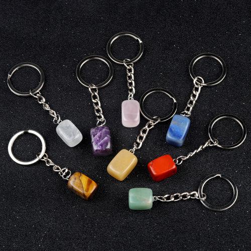 Iron Key Clasp, Natural Stone, with Iron, fashion jewelry & different materials for choice, more colors for choice, Sold By PC