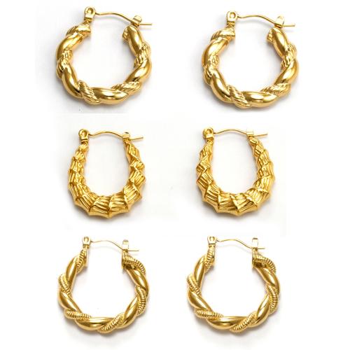 Acier inoxydable Levier Retour Earring, Acier inoxydable 304, Plaqué or 18K, bijoux de mode & styles différents pour le choix & pour femme, Vendu par paire