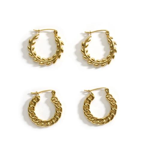 Acier inoxydable Levier Retour Earring, Acier inoxydable 304, Plaqué or 18K, bijoux de mode & styles différents pour le choix & pour femme, Vendu par paire