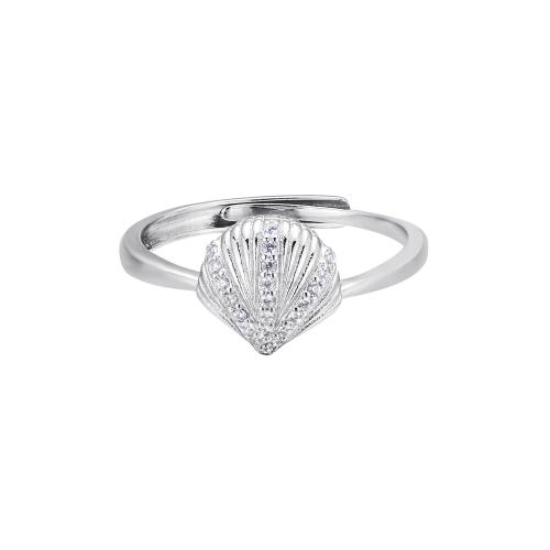 Cubic Zirconia Micro Pave 925 Sterling Silver Rings, micro pave cubic zirconia & for woman, platinum color, Sold By PC