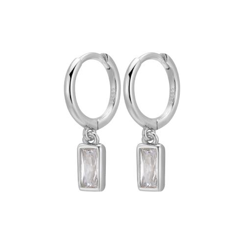 Zircon cubique Micro Pave d'oreille en argent sterling, argent sterling 925, pavé de micro zircon & pour femme, plus de couleurs à choisir, 11.05x7.78mm, Vendu par paire