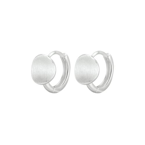 925 Sterling Silver Hoop Earrings, for woman, more colors for choice, 11.50mm, Sold By Pair