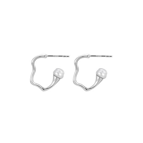 Boucle d'oreille bijoux en argent sterling, argent sterling 925, avec perle d'eau douce cultivée, pour femme, plus de couleurs à choisir, 17.40x1.70mm, Vendu par paire