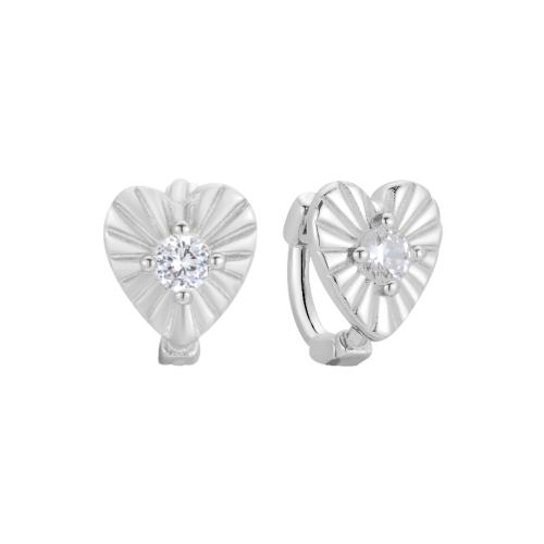 Zircon cubique Micro Pave d'oreille en argent sterling, argent sterling 925, pavé de micro zircon & pour femme, plus de couleurs à choisir, 7.50x10mm, Vendu par paire