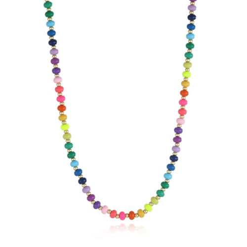 Collier en laiton, vernis au four, styles différents pour le choix & pour femme, plus de couleurs à choisir, Vendu par PC