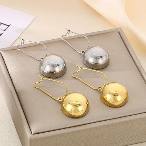 Stainless Steel Drop Earring, 304 Stainless Steel, Vacuum Ion Plating, different size for choice & for woman, more colors for choice, Sold By Pair