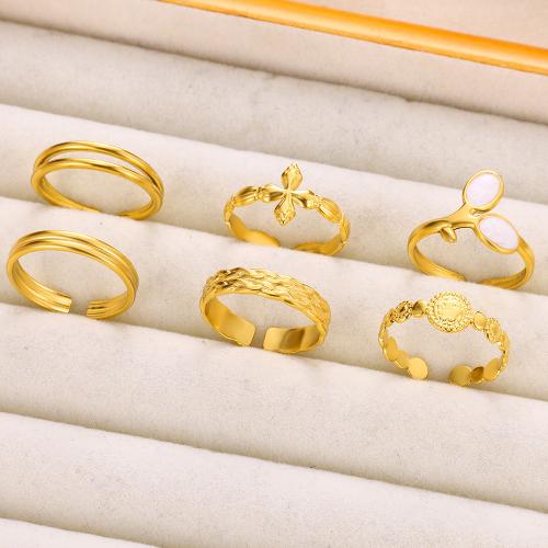 Stainless Steel Finger Ring, 304 Stainless Steel, Vacuum Ion Plating, different styles for choice & for woman, more colors for choice, Sold By PC