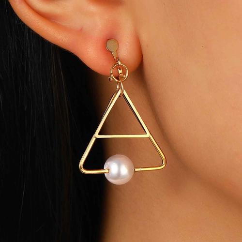 Tibetan Style Drop Earrings, with Plastic Pearl, Vacuum Ion Plating, for woman, more colors for choice, Sold By Pair