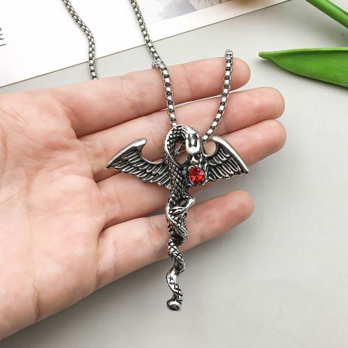 Tibetan Style Jewelry Necklace, Vacuum Ion Plating, for woman & with rhinestone, Hole:Approx 6mm, Sold By PC