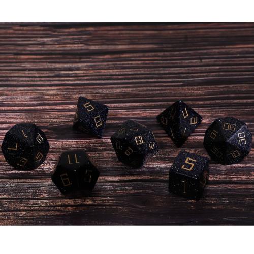 Dice for games, Blue Goldstone, Geometrical Pattern, different styles for choice, Sold By PC