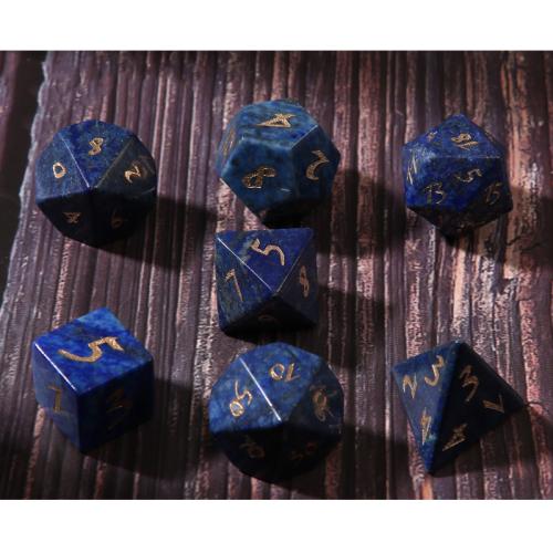 Dice for games, Lapis Lazuli, Geometrical Pattern, different styles for choice, Sold By PC